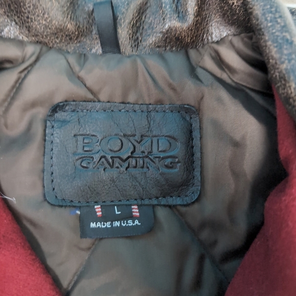 Boyd Gaming Wool 2014 Vegas NFR Gold Coast Red Vest Size Large Made In Usa - Picture 3 of 9